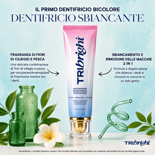 Dentifricio sbiancante alla niacinamide - TriBright