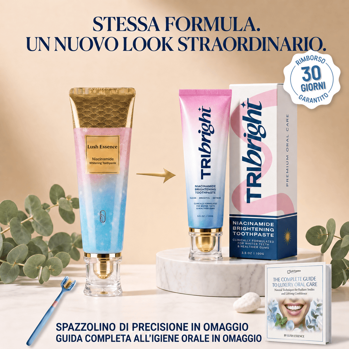 Dentifricio sbiancante alla niacinamide - TriBright