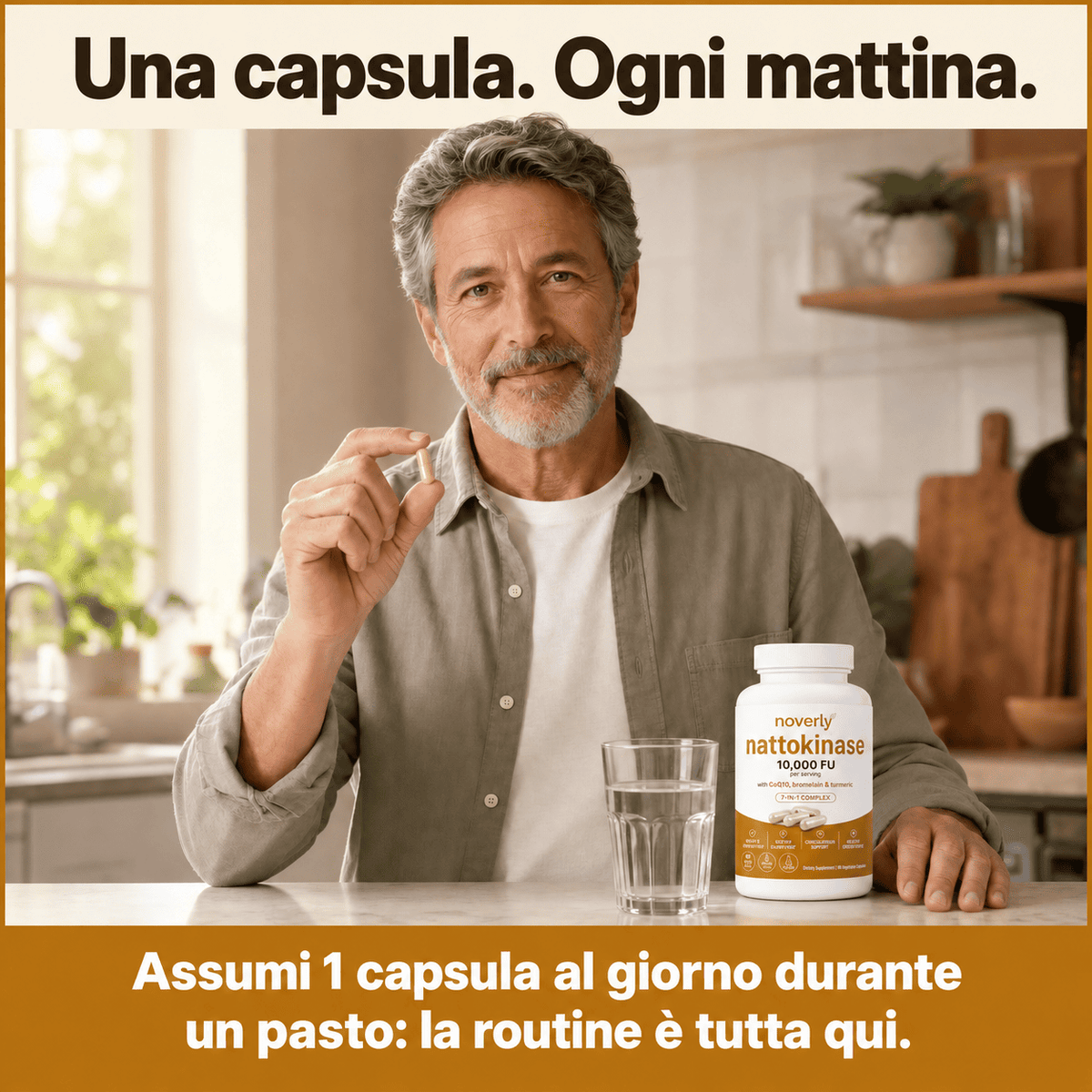Nattokinasi alla massima potenza 10.000 FU — Supporto per la circolazione